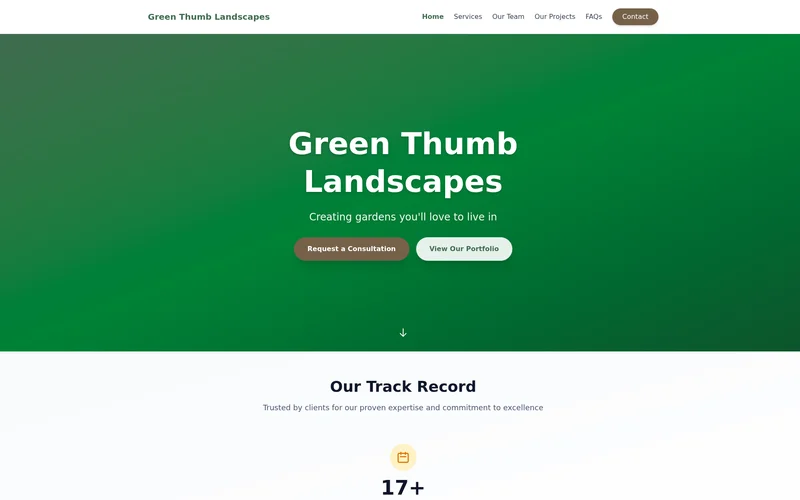Preview of Garden Elegance theme homepage